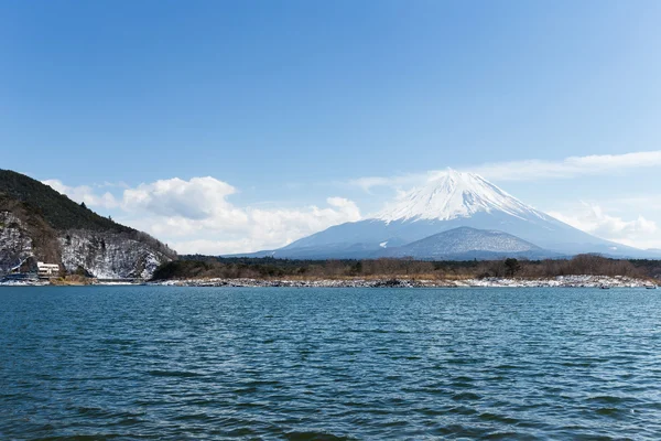 Lago Shoji e montanha Fuji — Fotografia de Stock