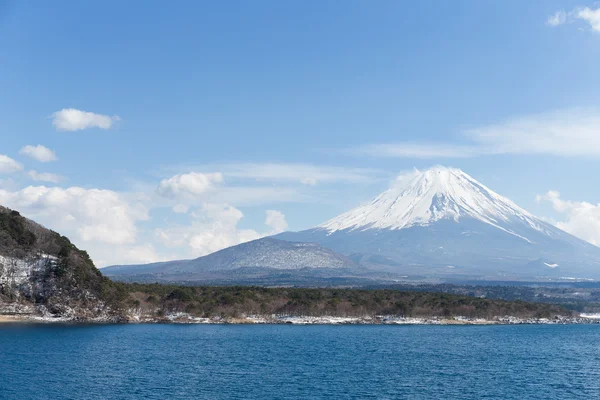 Lago Motosu con montagna Fuji — Foto Stock