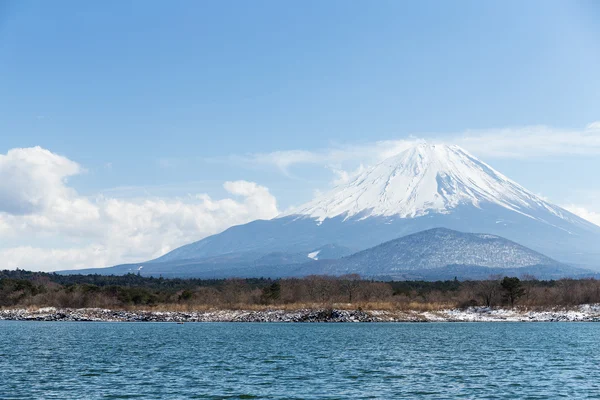 Lake Shoji and mountain Fuji — Stock Photo, Image