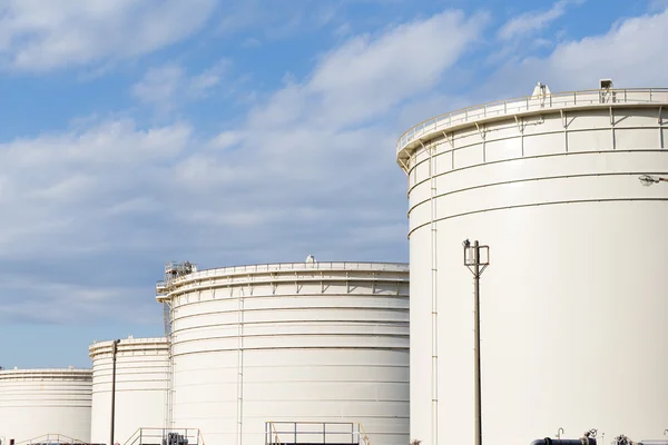 OIl Tanks at large industrial factory — Stock Photo, Image