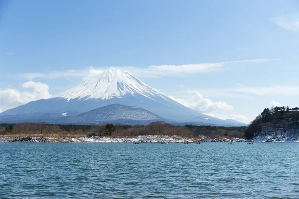 Sjön Shoji och berget Fuji — Stockfoto