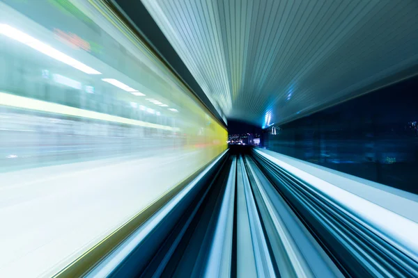 Train passing though tunnel Stock Picture