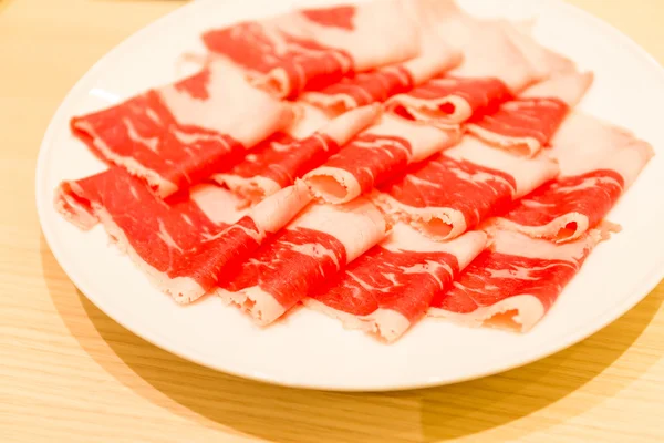 鍋牛肉スライス — ストック写真