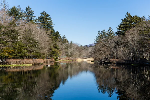 Kumobaike vatten damm i karuizawa — Stockfoto