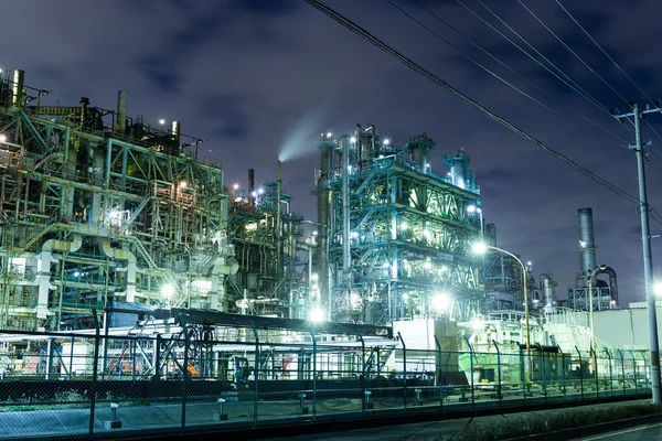 Industrie vervaardiging 's nachts — Stockfoto