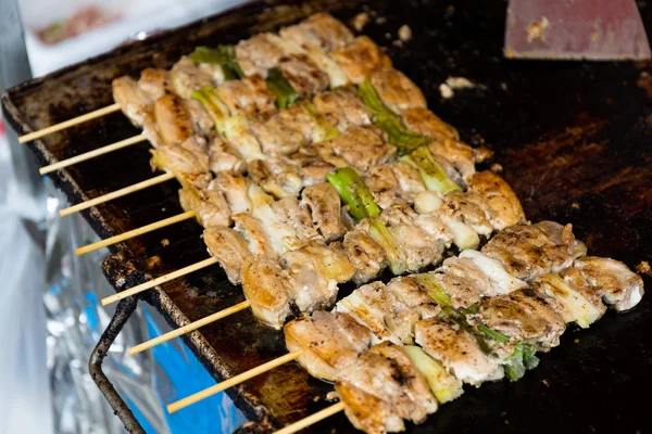 Chicken meat on grill — Stock Photo, Image