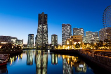 Yokohama cityscape akşam