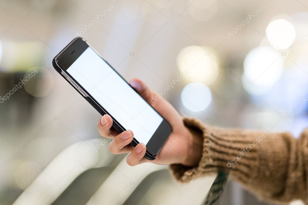 Woman using mobile phone