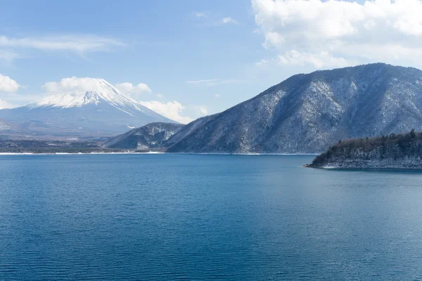 Jezero Motosu s horou Fudži — Stock fotografie