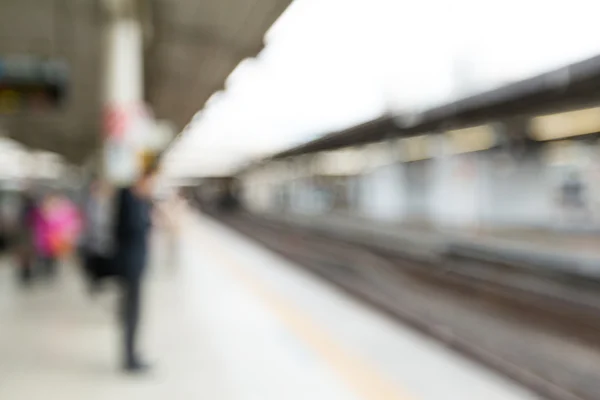 Vervagen van treinstation — Stockfoto