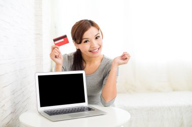 kadının online alışveriş