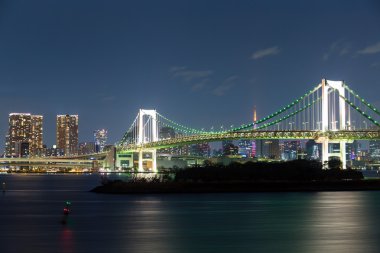 Geceleri Tokyo şehri manzarası