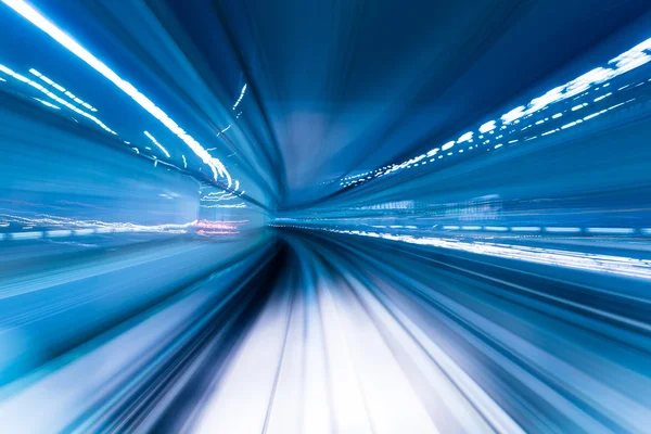 Speeding train through the tunnel — Stock Photo, Image