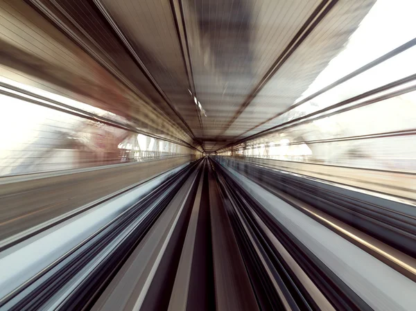 Desenfoque de movimiento del ferrocarril japonés — Foto de Stock