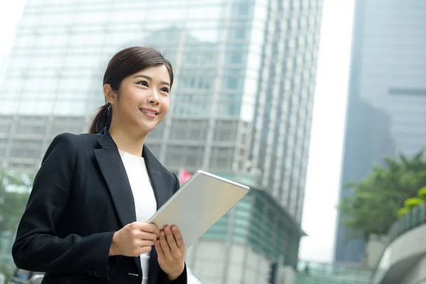 Businesswoman in black suit — Stock Photo, Image