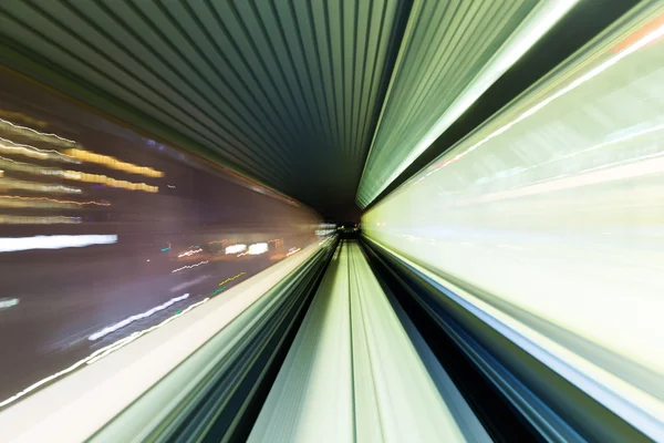 Automated guideway train at night — Stock Photo, Image