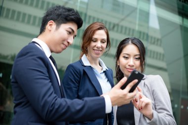 Grup çok etnik iş adamları