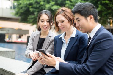 Grup çok etnik iş adamları