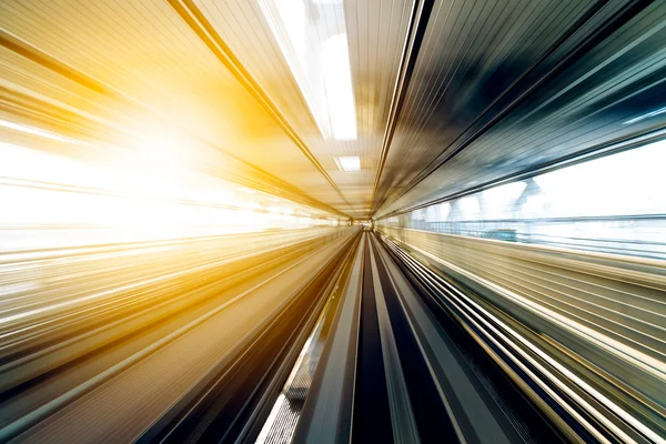 Speed Motion in railway tunnel — Stock Photo, Image