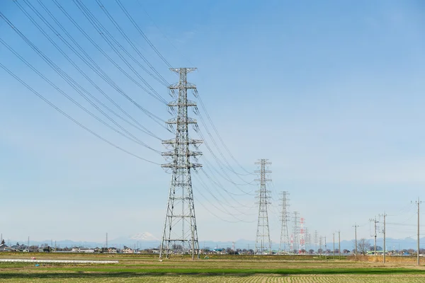 Power tower and transmission lines — Stock Photo, Image