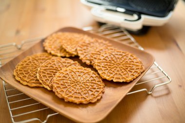 Ev yapımı Pizzelle kurabiye