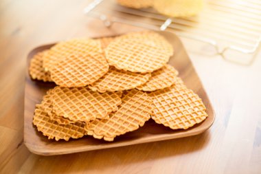 Gevrek ev yapımı Pizzelle kurabiye