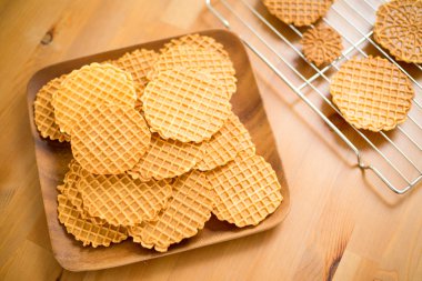 Gevrek ev yapımı Pizzelle kurabiye