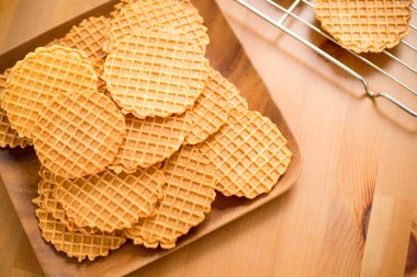 Gevrek ev yapımı Pizzelle kurabiye