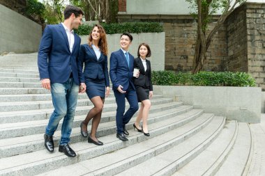 Grup çok etnik iş adamları