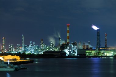Petrol ve gaz rafineri, gece