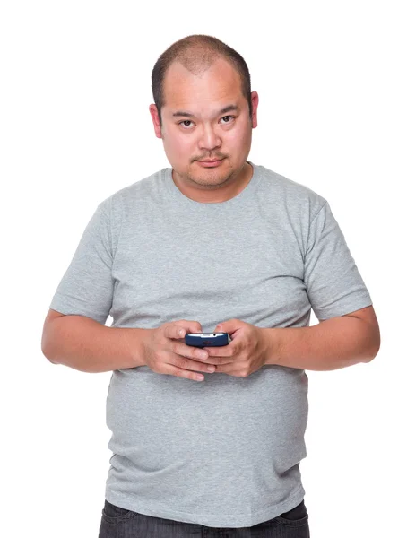 Hombre asiático en camiseta gris — Foto de Stock