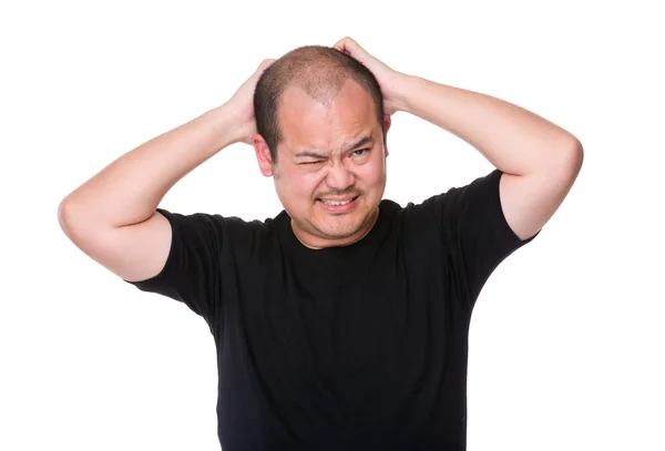 Asian man in black t-shirt — Stock Photo, Image