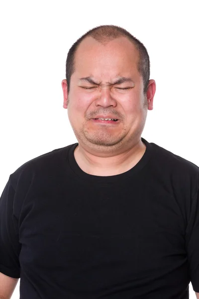 Hombre asiático en camiseta negra — Foto de Stock