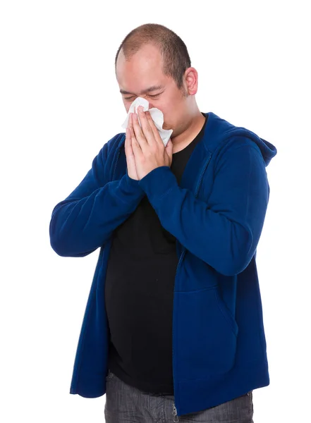 Maturo asiatico uomo in blu giacca — Foto Stock