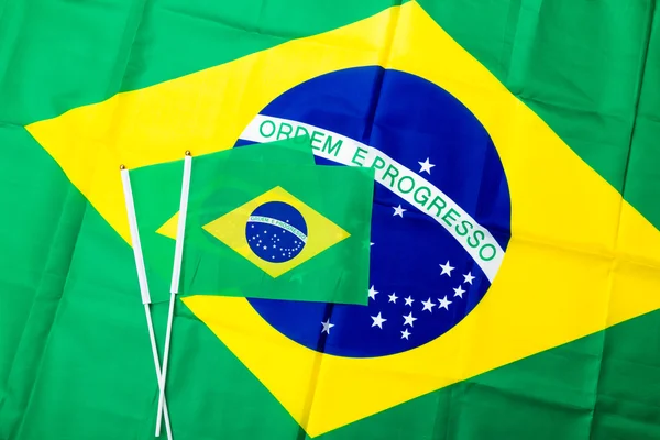 Brazilië vlag textuur achtergrond — Stockfoto