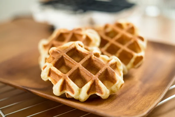 Doces waffles caseiros — Fotografia de Stock