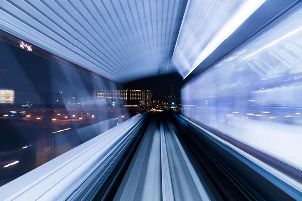 Tren tüneli Tokyo içinde hareket — Stok fotoğraf