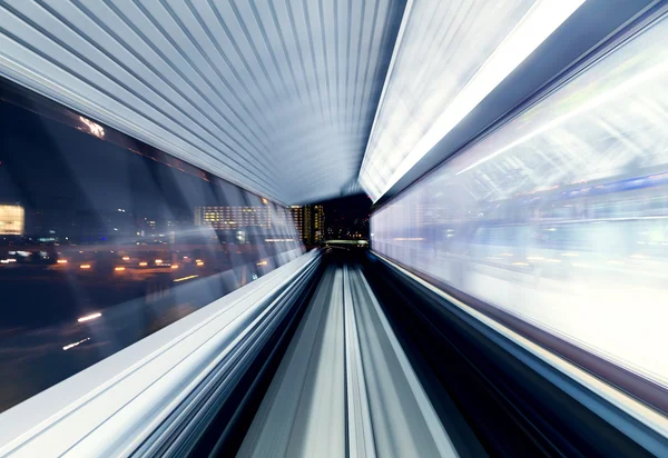 Tunnel in Tokyo at night blurred — Stock Photo, Image