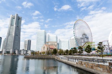 Yokohama cityscape in Japan clipart