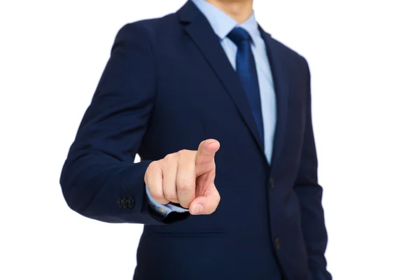 Faceless businessman in blue suit — Stock Photo, Image