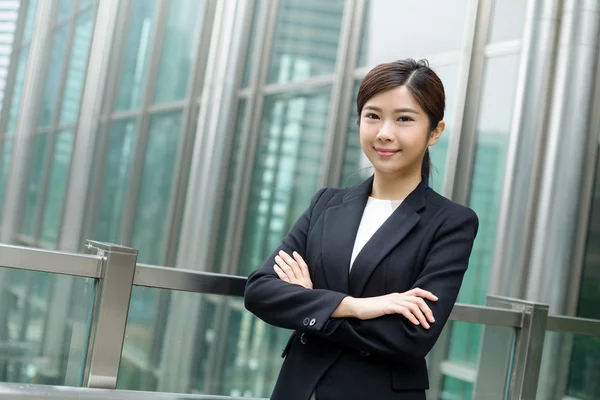 Businesswoman in black suit — Stock Photo, Image