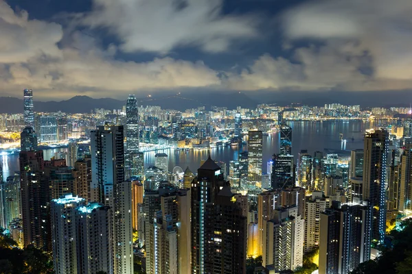 Hong Kong City di notte — Foto Stock