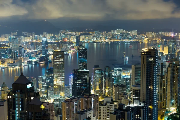 Hong kong ciudad por la noche — Foto de Stock