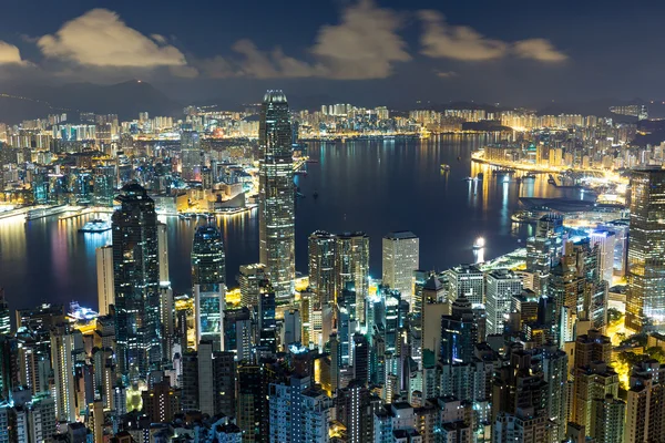 Hong kong ville la nuit — Photo