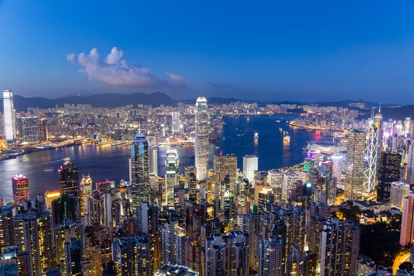 Hong kong stad på natten — Stockfoto