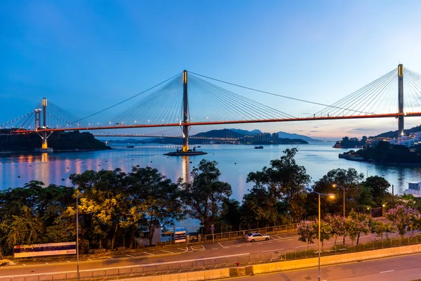 Ponte suspensa em Hong Kong — Fotografia de Stock