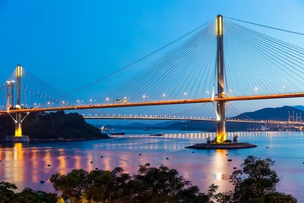 Ponte suspensa em Hong Kong — Fotografia de Stock
