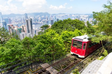 Hong kong peak tramvay Şehir Manzaralı