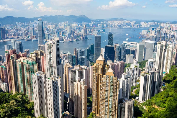 Paisagem urbana cénica de Hong Kong — Fotografia de Stock