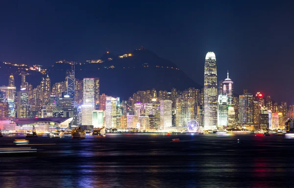 Hong kong stad 's nachts — Stockfoto